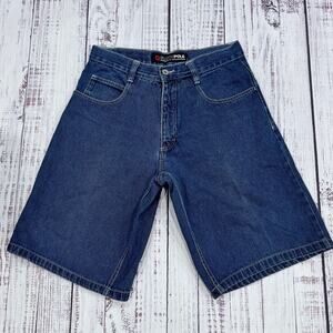 Southpole Vintage Y2K Denim Shorts 32 Baggy Hip Hop Skate Bermuda